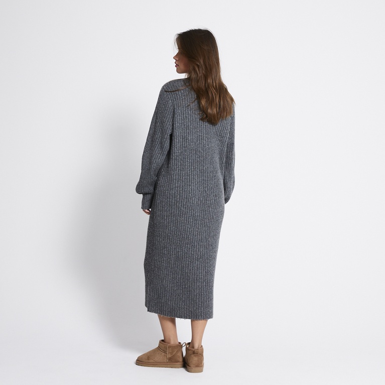 Ribbed knit cardigan dress "Lindsey"